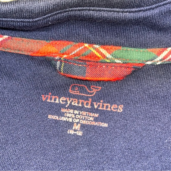 Vineyard Vines Girl’s Navy Blue Merry Plaid Relaxed Shep Shirt Medium 10-12 - Picture 5 of 7